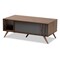 Baxton Studio Naoki Grey and Walnut Finished Wood 1-Drawer Coffee Table 168-10754 - alternate 1